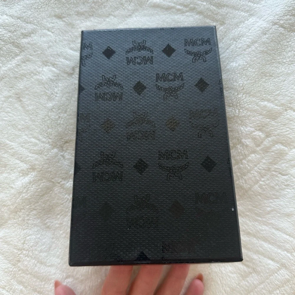 MCM Metallic Gold Phone Case with Black Accents